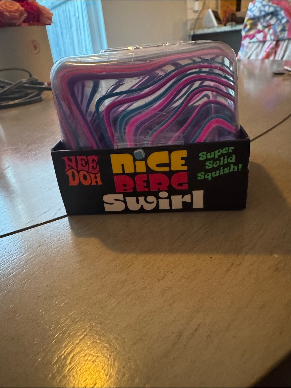 Nee Doh Nice Berg Swirl Squish Toy - Pink, Purple, Teal